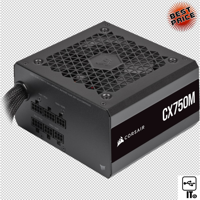 ระบายความร้อน POWER SUPPLY (80+ BRONZE) 750W CORSAIR CX750M (CP-9020222-NA) อุปกรณ์จ่ายไฟคอมพิวเตอร์