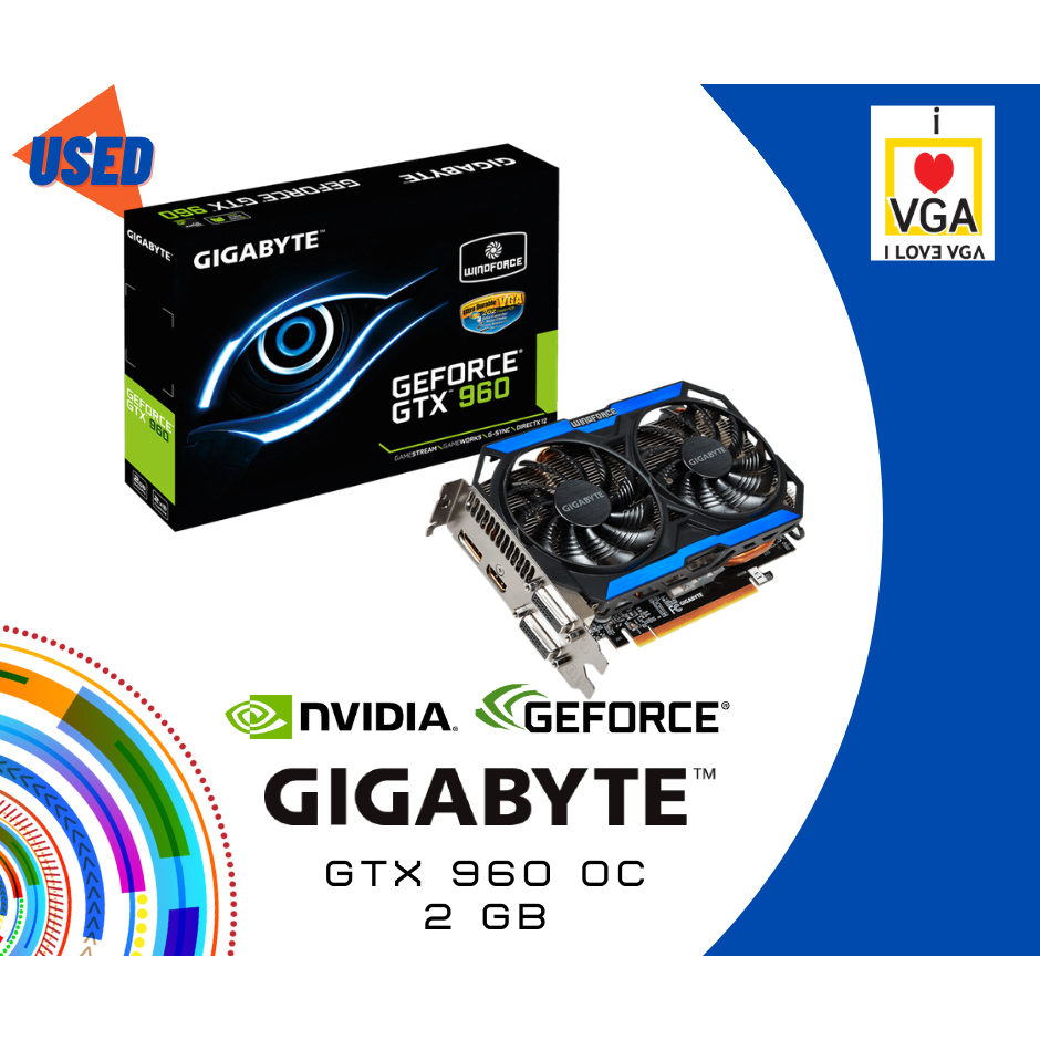 การ์ดจอ Gigabyte Winforce GTX 960 2GB 2F *มือสอง* *ไม่มีกล่อง* (ประกันร้าน iloveVGA 30 วัน)