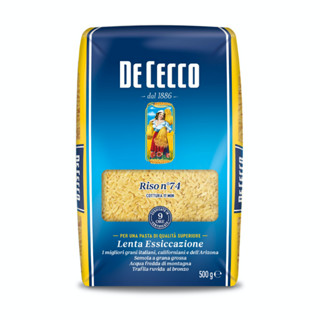 เด เชกโก พาสต้ารูปข้าว ริโซ เบอร์ 74 จากอิตาลี 500 กรัม - De Cecco Riso no.74 Pasta from Italy 500g