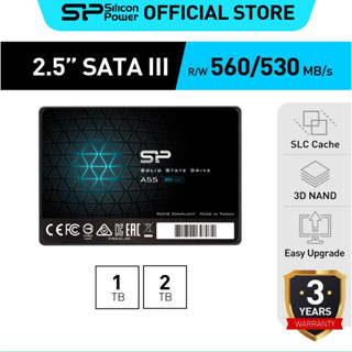 Silicon Power 1TB/2TB/4TB Ace A55 SSD 3D NAND with SLC Cache SATA III 2.5" Internal Solid State Drive - รับประกัน 3 ปี