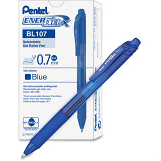 PENTEL ปากกาหมึกเจล กด 0.7 ENERGEL X BL107 (หมึกสีน้ำเงิน)