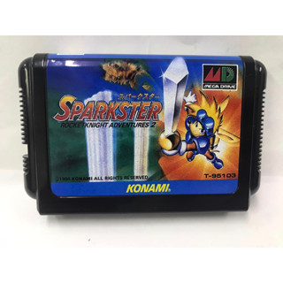 ตลับ MD เกมส์ Sparkster Rocket Knight Adventures 2 (ตลับ Repro ) ตลับ Mega drive NTSC