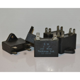 คาปาซิเตอร์ สตาร์ท มอเตอร์ พัดลม japan Nichicon(นิชิคอน) capacitor start 2 uf mfd 250 vac คุณภาพดี