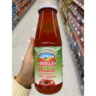 Tomato Passata Sauce ( Divella Brand ) 680 G. ซอสมะเขือเทศ ( ตรา ดีเวลล่า ) โทเมโท้ พาสซาต้า ซอส