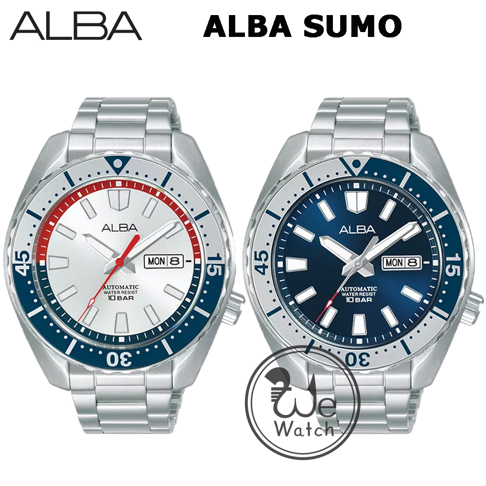 ALBA SUMO ของแท้ รุ่น AL4433X AL4435X นาฬิกาผู้ชาย Automaic ออโต้เมติก ประกันศูนย์ ALBA 1 ปี AL4433 
