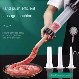 ที่อัดไส้กรอก เครื่องอัดไส้กรอก Manual Sausage Stuffing Machine With 3 Stuffing Nozzles -ว-สินค้ามีพร้อมส่ง-