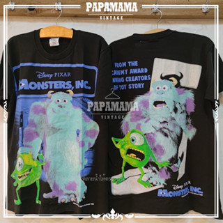 [ Monsters,INC ] The Original Bootleg Movie Vintage Tee เสื้อการ์ตูน มอนสเตอร์อิงค์ เสื้อวินเทจ papamama vintage shirt