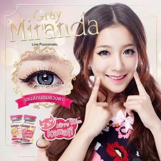 คอนแทคเลนส์ รุ่น Miranda สีเทา/ตาล Gray/Brown มีค่าสายตา (0.00)-(-6.00)