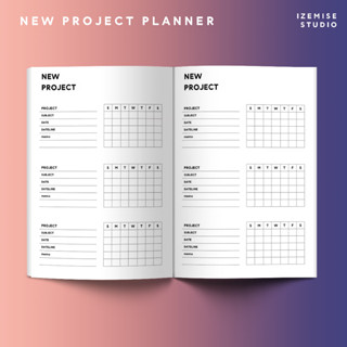 สมุดจดบันทึกโปรเจกต์ NEW PROJECT PLANNER