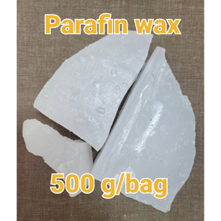 Parafin wax พาราฟินแว๊กซ์ สำหรับงานทำเทียนไข เทียนหอม งานเคลือบ บรรจุ 500 กรัม/ถุง