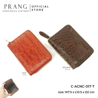 Prang Crocodile Leather Card holder กระเป๋าใส่การ์ด นามบัตร หนังจระเข้ C-ACNC-017-T