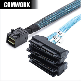 สาย เคเบิ้ล MINI SAS SFF 8643 TO 4 SAS SFF 8482 PORT 1M RAID…