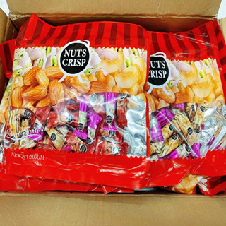 Nuts Crisp ขายส่ง ขนมถั่วตุ๊บตั๊บ ถั่วอัดแท่ง （酥糖500g* 24 ถุง）