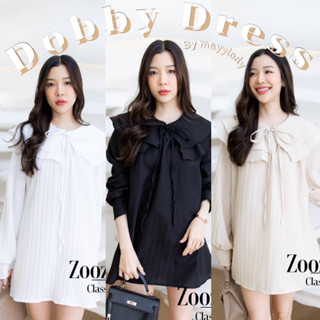 🤎mayylody🤎 Dobby Dress มินิเดรส คอปก2ชั้น สวยเก๋ดูดีดูแพงมากจร้าา🤎🤎🤎🤎 เดรส เดรสสั้น ชุดเดรส