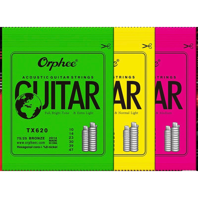 🚀สายกีต้าร์โปร่ง Orphee วัสดุ 75/25 bronze >>> คุณภาพเทียบเท่า daddario ในราคาถูกกว่า 3 เท่าลองเลยรับประกันไม่ผิดหวัง🌻