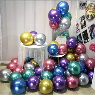 พร้อมส่ง กทม.🎈10" ลูกโป่งเมทาลิค Metallic balloon ลูกโป่งงานเลี้ยง ลูกโป่งงานวันเกิด ลูกโป่งปาร์ตี้ ลูกโป่งเมทัลลิค🎈