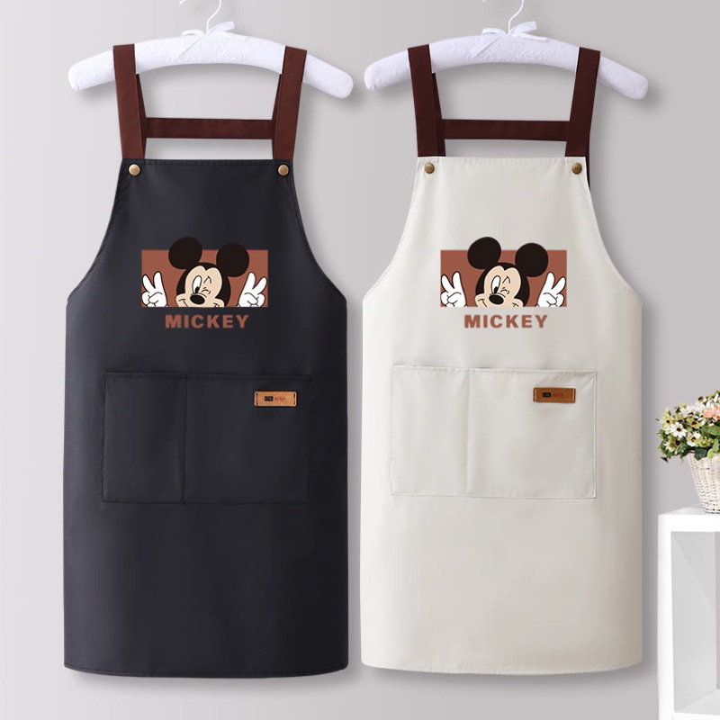ผ้ากันเปื้อนทำอาหาร เบเกอรี่ กันน้ำ มีผ้าเช็ดมือ น่ารัก •พร้อมส่ง•