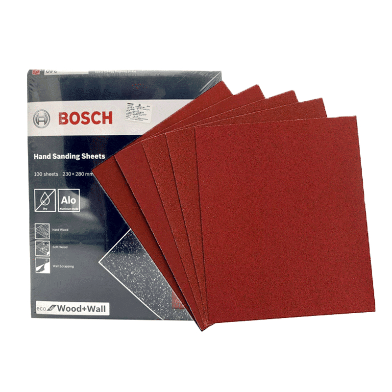 กระดาษทราย BOSCH แพคละ 5 แผ่น ของแท้ 100%