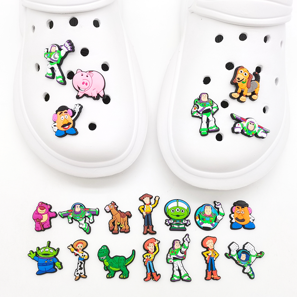 ตัวติดรองเท้า Pvc ตัวการ์ตูน ทอยสตอรี่ Toy Story สำหรับตกแต่ง Diy รองเท้าหัวโต CROCS JIBBITZ ติดง่าย น่ารัก