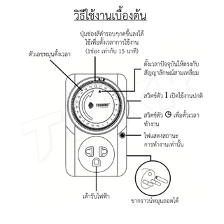 ส่งด่วน/ส่งทันที TOSHINO ปลั๊กตั้งเวลา TS-MT3 TIMER / Ea-Es ปลั๊กนาฬิกา TIMER plug ปลั๊กไฟ