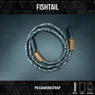 สายคล้องกล้องแฮนด์เมด สี เทาดำ Camerastrap fishtail Peak design handmade Gray black camo