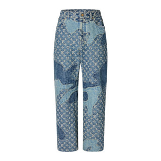 PROSPER - Louis Vuitton x Nigo Monogram Patchwork Denim Pants Indigo