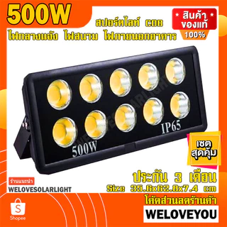สปอร์ตไลท์ Spotlight IP66 Flood Light 600W 500W 400W 300W 200W 100W ขาว วอร์ม โคมไฟแอลอีดี Spot Light (รุ่นCOB 2023 กลม)