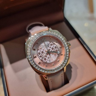 COACH BOYFRIEND PINK LEATHER WOMANS WATCH (14503151) นาฬิกาข้อมือผู้หญิง