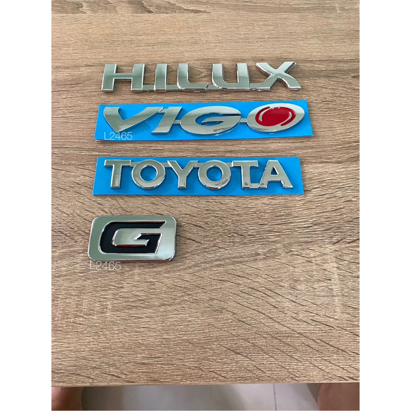โลโก้ HILUX VIGO TOYOTA G สีเงิน ราคาต่อชิ้น