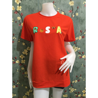 เสื้อยืดแฟชั่นสาวอวบ ลายปักน่ารักๆ รอบอกได้ถึง50นิ้ว ผ้าใส่สบายไม่ร้อน รุ่น9225Rsa