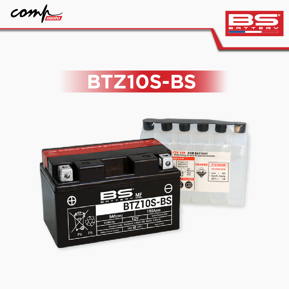 BS Battery MF BTZ10S-BS   แบตเตอรี่มอเตอร์ไซค์ ขนาด 9.0 แอมป์