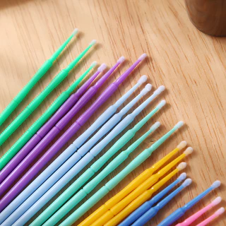 Micro Disposable ไมโครบัท แปรงปัด แปรงอเนกประสงค์ ใช้แล้วทิ้ง 100ชิ้น/ห่อ อุปกรณ์ต่อขนตา