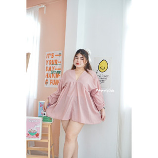 🌸Plussize🌸เสื้อคนอ้วน🌸อก 50 เอวฟรีไซส์ รอบแขน 19