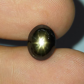 พลอย แบล็ค สตาร์ แซฟไฟร์ ดิบ ธรรมชาติ แท้ ( Unheated Natural Black Star Sapphire ) หนัก 3.78 กะรัต