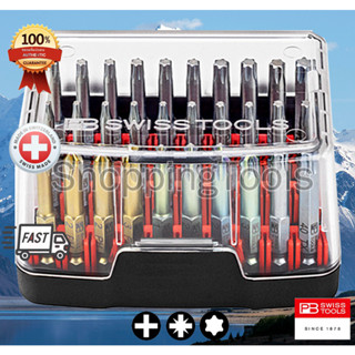 PB Swiss Tools ชุดดอกไขควง แบบยาว *NEW BOX* รุ่น PB E6 995 รวมดอกไขควง 30 แบบ ปากแฉก/PZ/Torx