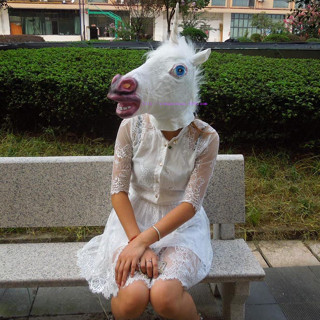 หน้ากากคอสเพลย์ ยูนิคอร์น หน้ากากสัตว์ Unicorn Animal face mask Cosplay สยองขวัญ แฟนซี หน้ากากฮาโลวีน แกล้งคน ธีมซาฟา