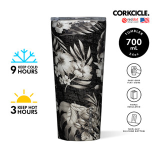 CORKCICLE แก้วสแตนเลสสูญญากาศ 3 ชั้น เก็บความเย็น 9 ชม. เก็บความร้อน 3 ชม. 700ML (24OZ) TUMBLER BLACK LUAU