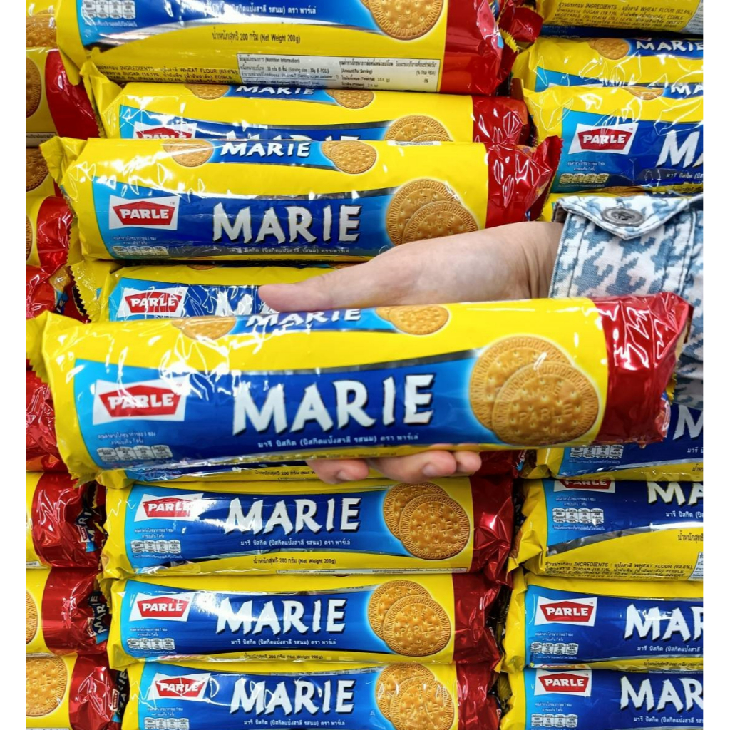 มารี บิสกิต (บิสกิตแป้งสาลี รสนม) ตราพาร์เล่ นำ้หนัก200กรัม MARIE BISCUIT(WHEAT BISCUIT MILK FAVOUR)