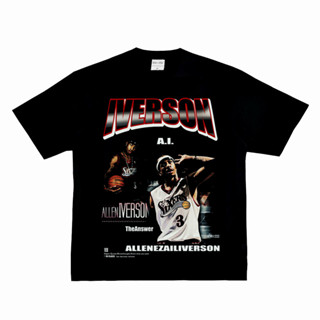 เสื้อยืด NBA พิมพ์ลายIverson  NBA เนื้อผ้านิ่มใส่สบาย