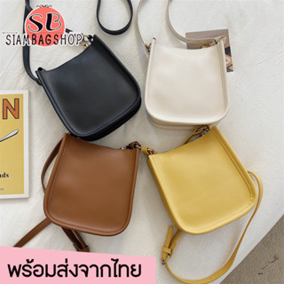 SIAMBAGSHOP(S1812) กระเป๋าหนังสะพายข้าง ทรงสี่เหลี่ยม มีซิป ขนาดเล็ก ใส่โทรศัพท์มือถือได้