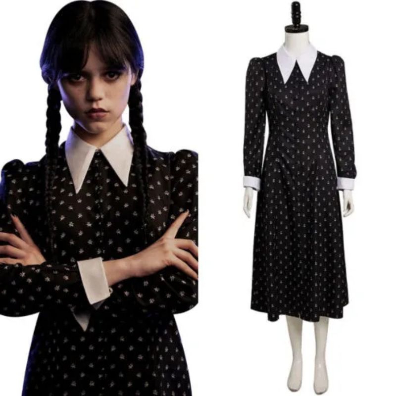 พร้อมส่ง ชุดเวนส์เดย์ ชุดน้องวันพุธ Wednesday The Addams family