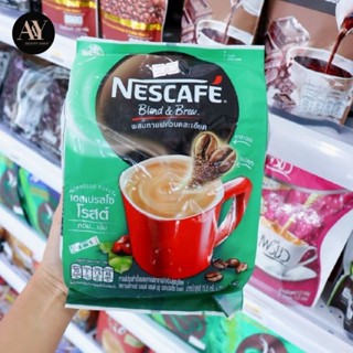 NESCAFE Blend&amp;Brew เนสกาแฟคั่วบดละเอียด เอสเปรสโซ่ โรสต์ หอมเข้ม สีเขียว (บรรจุ15.8×27ซอง)