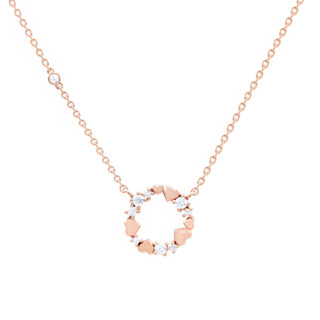 Jewellista จี้พร้อมสร้อยคอ Leona เงินแท้ จี้ทรงกลม รูปหัวใจ ประดับพลอย CZ
