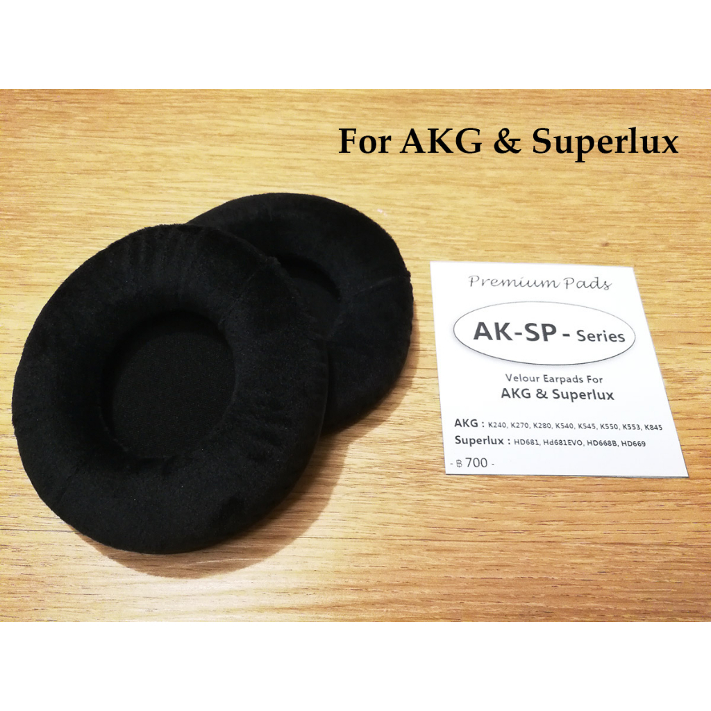 Premium Pads AK-SP Series เอียร์แพดกำมะหยี่ Velvet Velour Earpad สำหรับหูฟัง AKG Superlux AudioTechnica