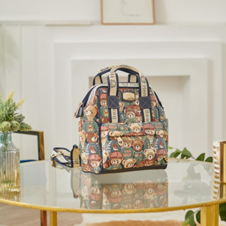 Henneybear H375 - Green bear กระเป๋าเป้ใบเล็ก new arrival !!! ลายใหม่สุดน่ารัก