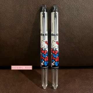 ปลอกปากกา Pilot Hi-Tec-C Coleto ใส่หมึกได้ 4 ไส้ ลาย Hello Kitty ลายโบว์สีขาวดำ