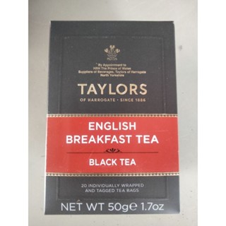 Taylors English Breakfast Tea ชาดำ ชนิดซอง 50 กรัม