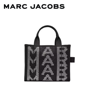 MARC JACOBS  THE STUDDED MONOGRAM SMALL TOTE BAG H035M06RE22002 BLACK MULTI กระเป๋าโท้ท