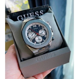 ⌚GUESS นาฬิกาข้อมือชาย สาย/เรือนเงิน หล่อมากมาย เท่ห์มากก /มีประกันศูนย์