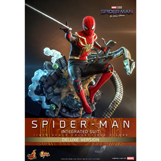 🕊️พร้อมส่ง ฟิกเกอร์ โมเดล ของสะสมHot Toys MMS624 1/6 Spider-Man: No Way Home - Spider-Man Integrated Suit (Deluxe Versio